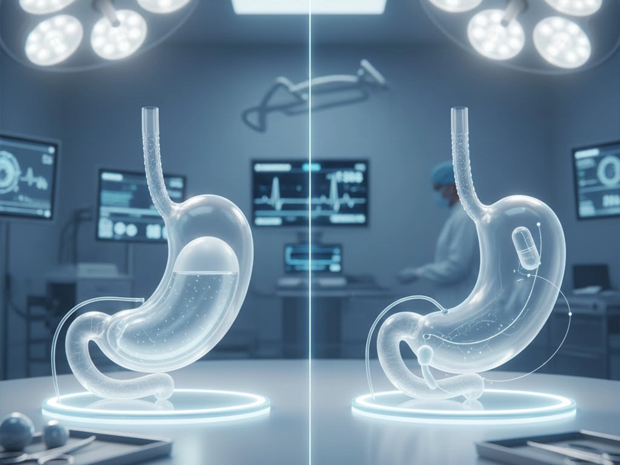 الفرق بين بالون المعدة والكبسولة الذكية